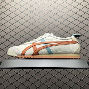 Mexico 66 Cream Leather Suede Sneakers Onitsuka Tiger